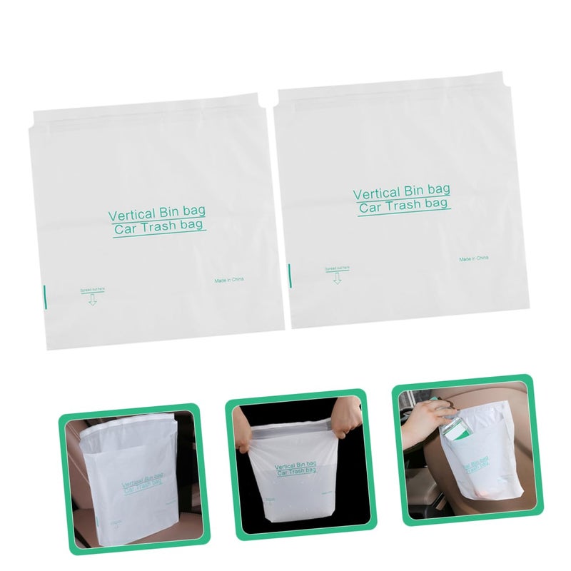 40 حزمة من أكياس القمامة السوداء للسيارة القابلة للتخلص منها، أكياس سهلة التنظيف لبطانة سلة المهملات - Image 2